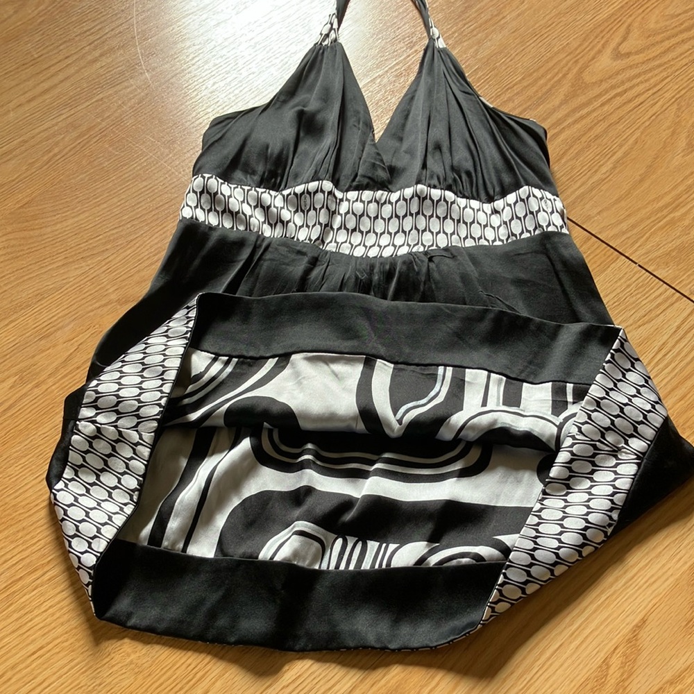 bebe Black and White Halter Top - Picture 4 of 7
